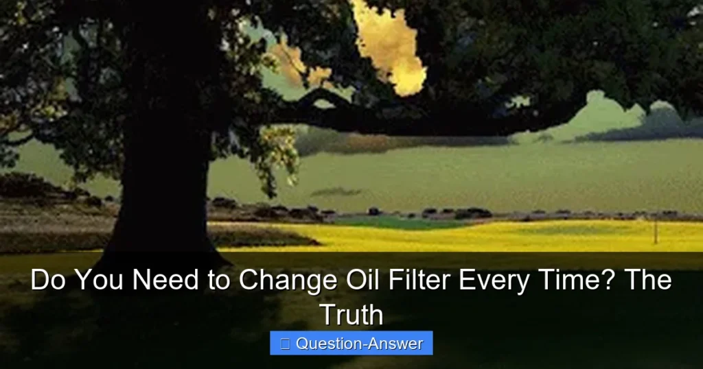 Do You Need to Change Oil Filter Every Time? The Truth