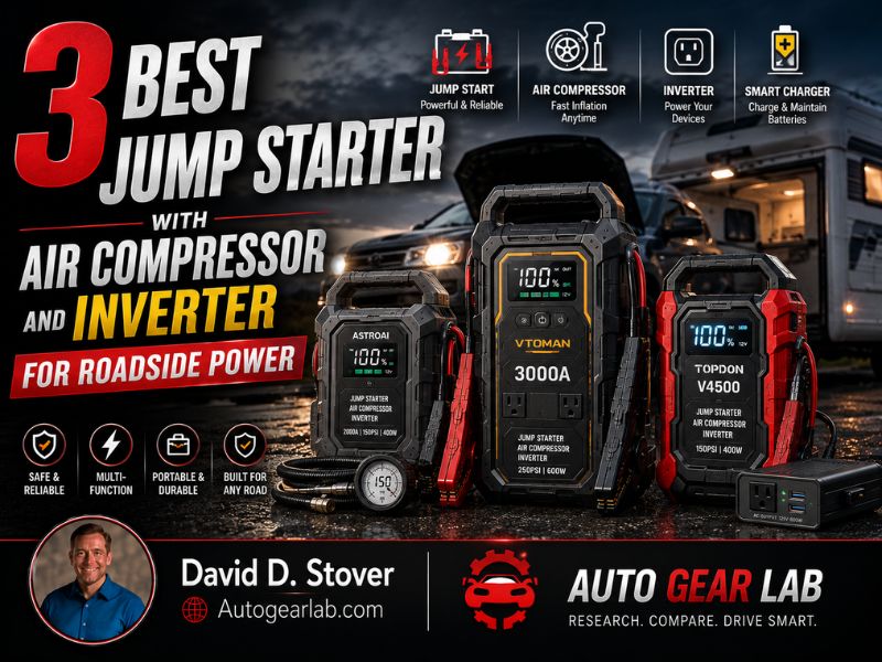 3 Best Jump Starter with Air Compressor and Inverter for Roadside Power