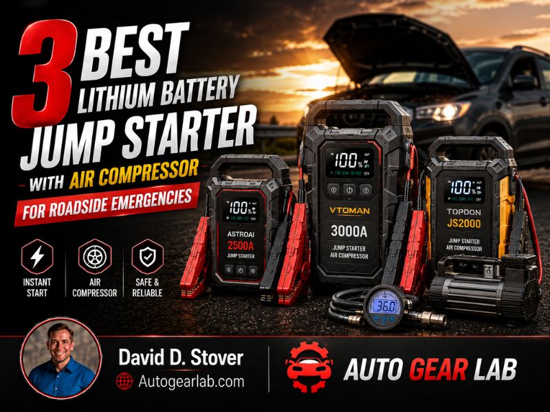 3 Best Lithium Battery Jump Starter with Air Compressor for Roadside Emergencies
