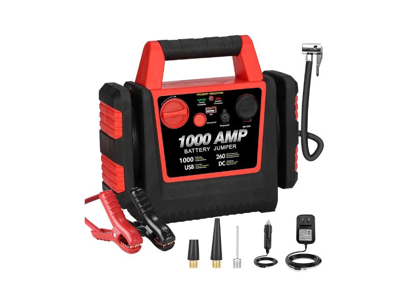 Acetek 1000A Jump Starter with Air Compressor