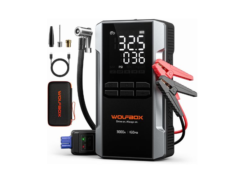 WOLFBOX MegaVolt16 Air 3000A Jump Starter With Air Compressor