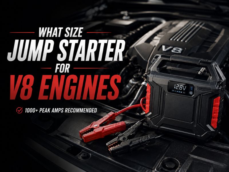 What Size Jump Starter for V8 Engines? Gas and Diesel Amp Guide