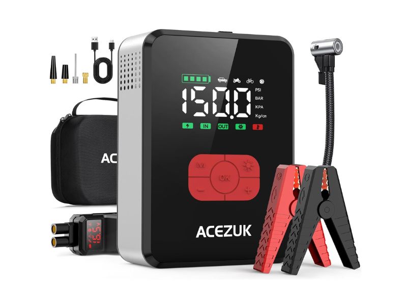 ACEZUK M05-US 8000A Jump Starter with Air Compressor - Best High-Output Pick