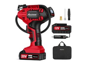 AVID POWER Cordless Tire Inflator Portable Air Compressor - Best Dual-Power Cordless Pick