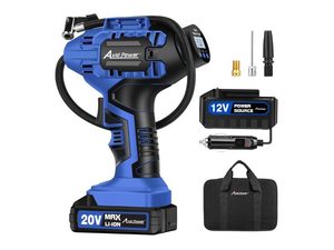 AVID POWER Cordless Tire Inflator Portable Air Compressor - Best Dual-Power Handheld Pick