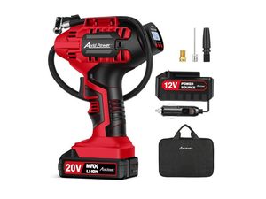 AVID POWER Cordless Tire Inflator Portable Air Compressor - Best Dual-Power Pick