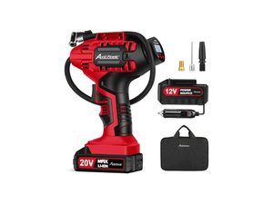 AVID POWER Cordless Tire Inflator Portable Air Compressor - Best Dual-Power Pick