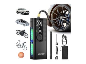 Airmoto Tire Inflator Portable Air Compressor - Best Compact Cordless Pick (1)