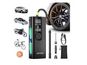 Airmoto Tire Inflator Portable Air Compressor - Best Cordless Mini Pick