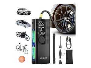 Airmoto Tire Inflator Portable Air Compressor - Best Ultra-Compact Cordless Pick