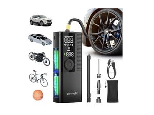 Airmoto Tire Inflator Portable Air Compressor — Best Compact Cordless Pick