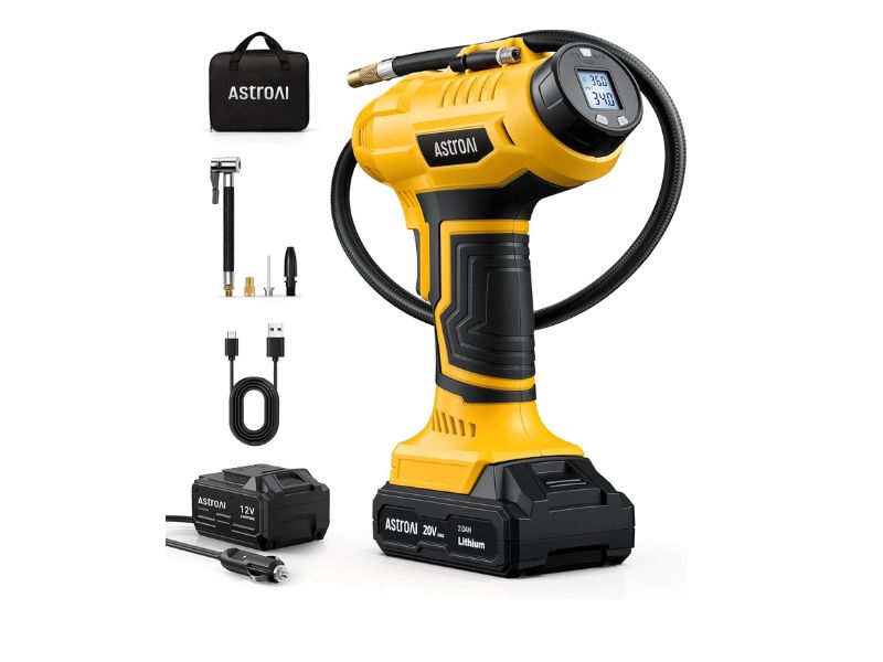 AstroAI 20V Cordless Tire Inflator – Best Dual-Power Handheld Pick