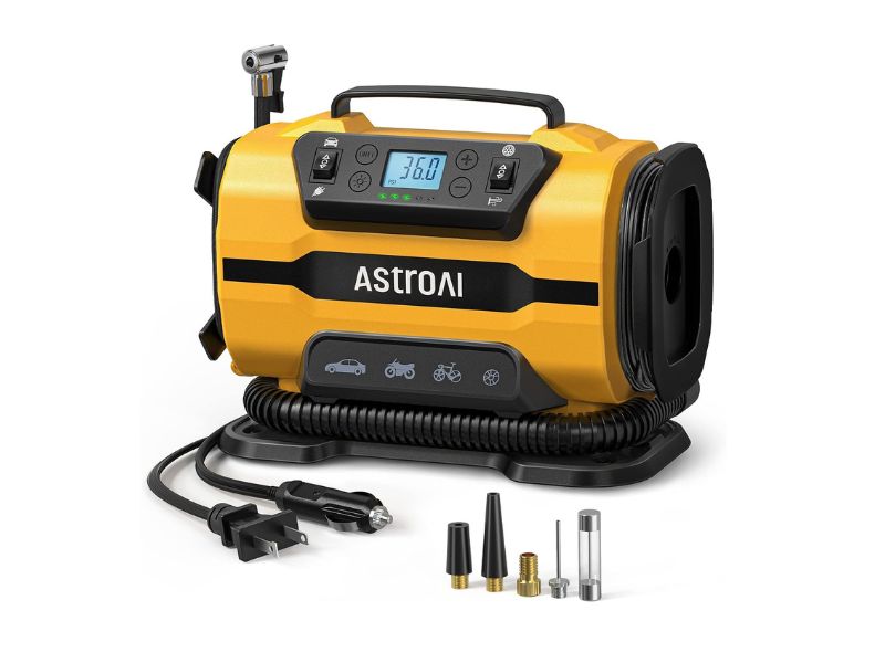 AstroAI ATJ-8366 12V DC/120V AC Tire Inflator - Best for Tires and Inflatables