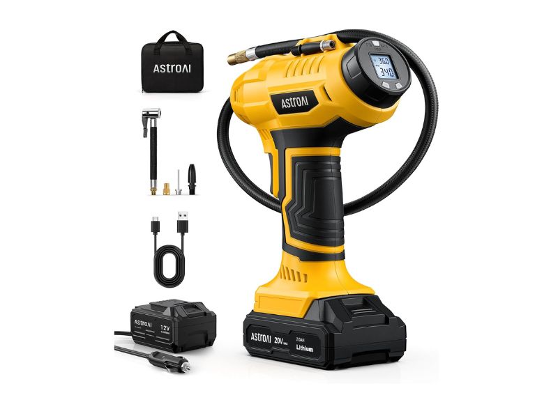 AstroAI Cordless Tire Inflator Portable Air Compressor - Best Cordless Value