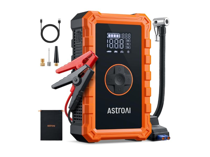 AstroAI S8 Air 3000A Jump Starter with Air Compressor - Best Compact Choice