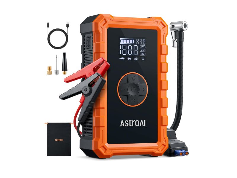 AstroAI S8 Air 3000A Jump Starter with Air Compressor - Best Compact Pick