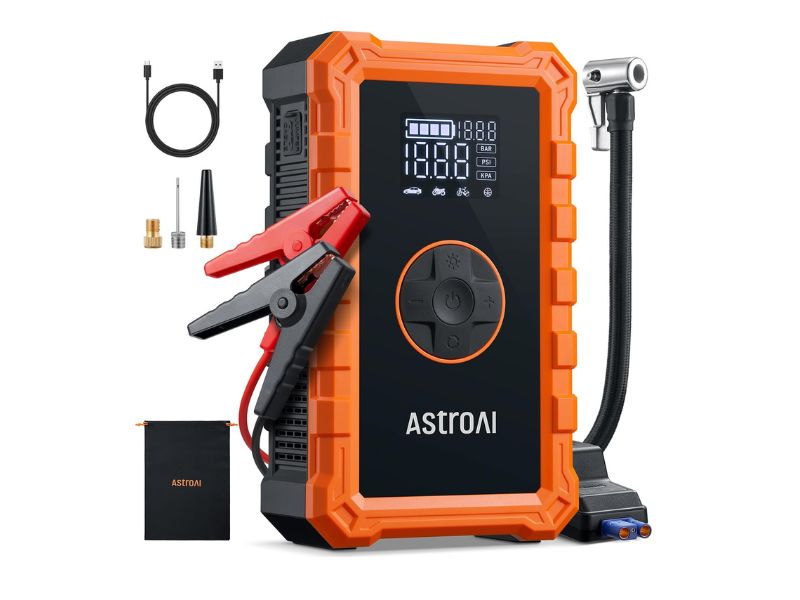 AstroAI S8 Air 3000A Jump Starter with Air Compressor - Best Everyday Roadside Pick