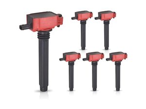 ENA Set of 6 Red Ignition Coil Packs for 3.6L V6
