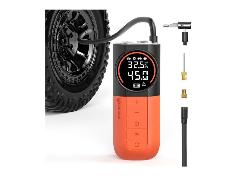 ETENWOLF S1 Portable Tire Inflator Mini Air Compressor - Best New Performance Pick