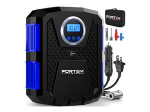 FORTEM Tire Inflator Portable Air Compressor, 150 PSI ACDC - Best ACDC Kit