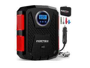 FORTEM Tire Inflator Portable Air Compressor - Best Long-Reach Compact Inflator