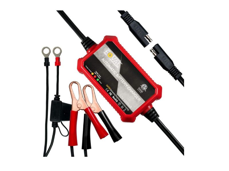 FOVAL Automatic Trickle Battery Charger 12V 1000mA - Best Simple 1A Pick