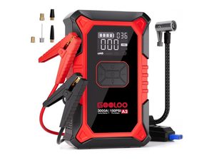 GOOLOO A3 3000A Jump Starter with Air Compressor - Best Jump Starter and Inflator Combo
