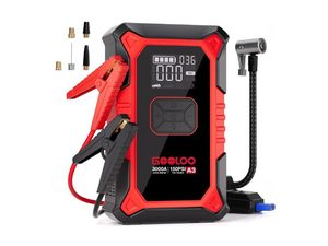 GOOLOO A3 3000A Jump Starter with Air Compressor - Best Overall Lithium Combo