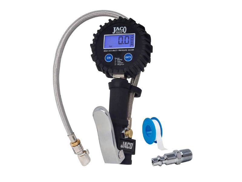 JACO FlowPro Digital Tire Inflator with Pressure Gauge 200 PSI - Best Overall