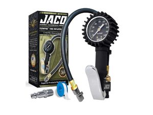 JACO FlowPro Tire Inflator with Pressure Gauge - Best Locking-Chuck Pick