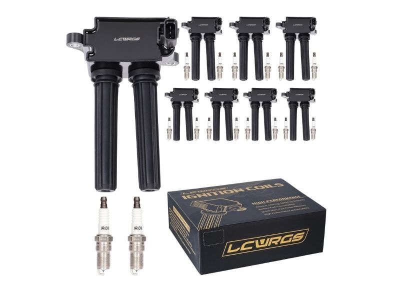 LCWRGS 8 Ignition Coils and 16 Iridium Spark Plugs Kit