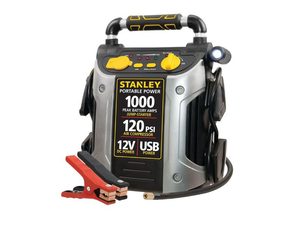 STANLEY 1000 Peak Amp Jump Starter With Compressor - Best All-in-One Emergency Station