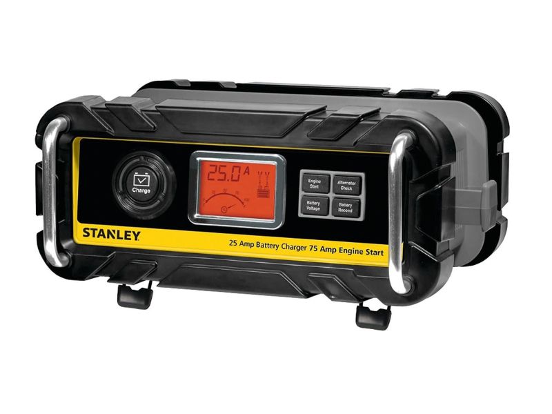 STANLEY 25A Battery Charger with 75A Engine Start - Best Compact Smart Charger