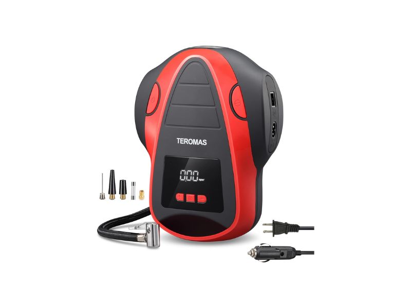 TEROMAS Tire Inflator Portable Air Compressor DC/AC - Best Dual-Power DC Inflator