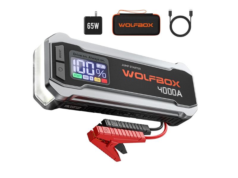 WOLFBOX MV24 4000A Jump Starter - Best Fast-Charging Pick