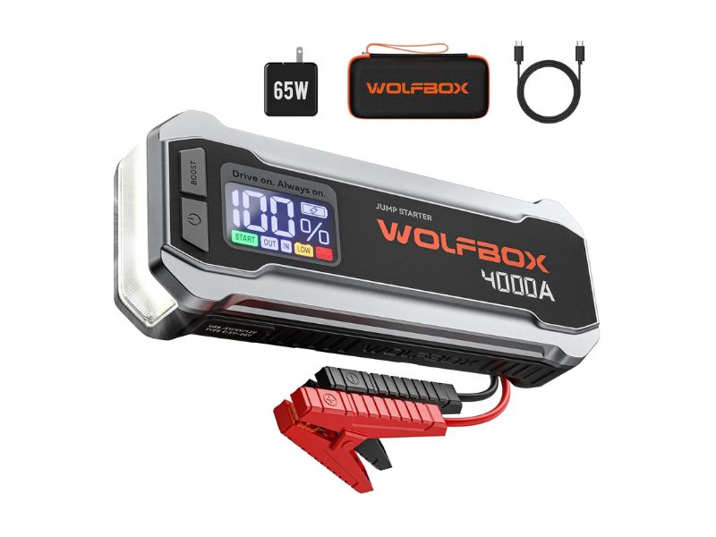 WOLFBOX MegaVolt24 4000A Jump Starter - Best Fast-Charging Pick