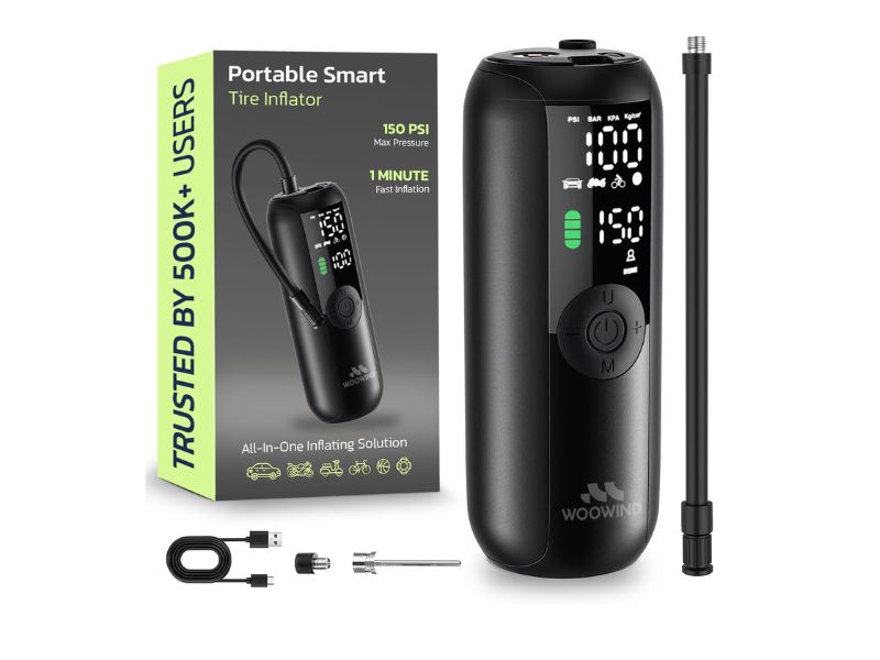 Woowind LP1 Smart Tire Inflator - Best for Bikes and Motorcycles