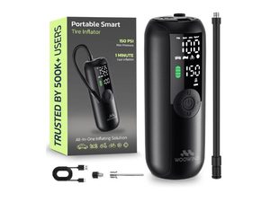 Woowind LP1 Tire Inflator Portable Air Compressor - Best for Cars and Bikes
