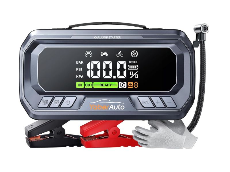 YaberAuto YA90 8000A Jump Starter with Air Compressor - Best for Trucks and Large SUVs