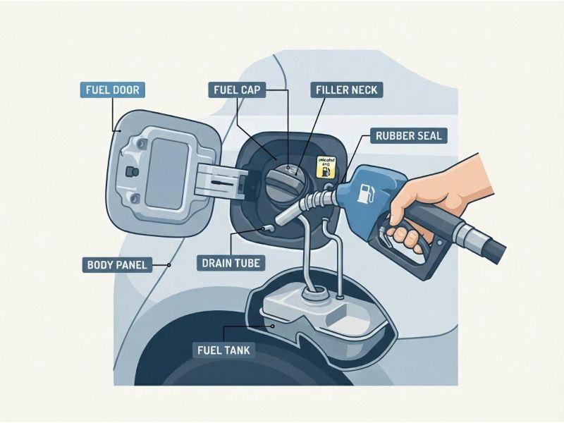 Main Parts Around a Fuel Door