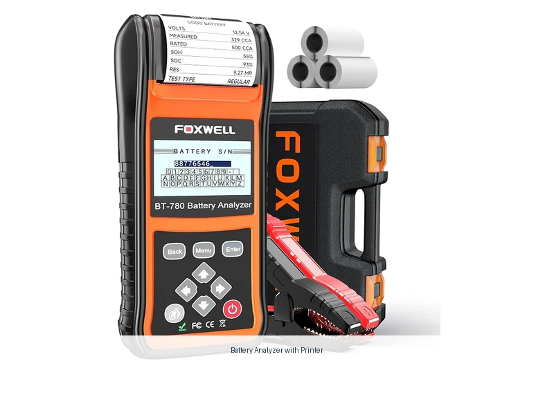battery analyzer with printer